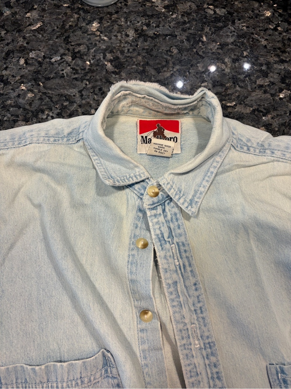 Original Marlboro Light Wash Denim Shirt - Men